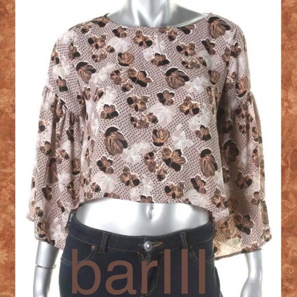 Bar III flowy floral crop top - Picture 3 of 3